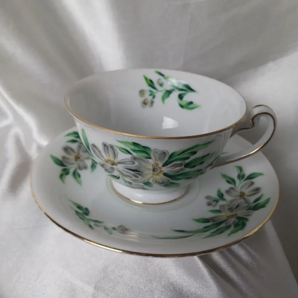 HIRA FINE CHINA JAPAN DINNER SET FOR 6 DESERT GARDENIA (42 PIECES)